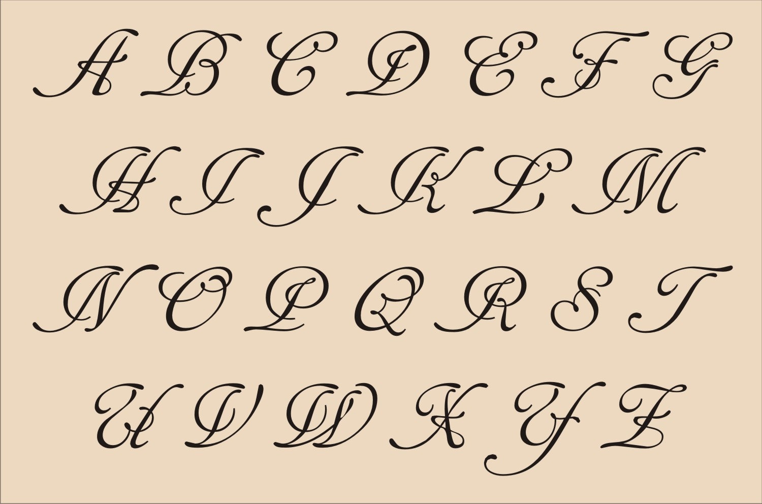 letters in fancy writing