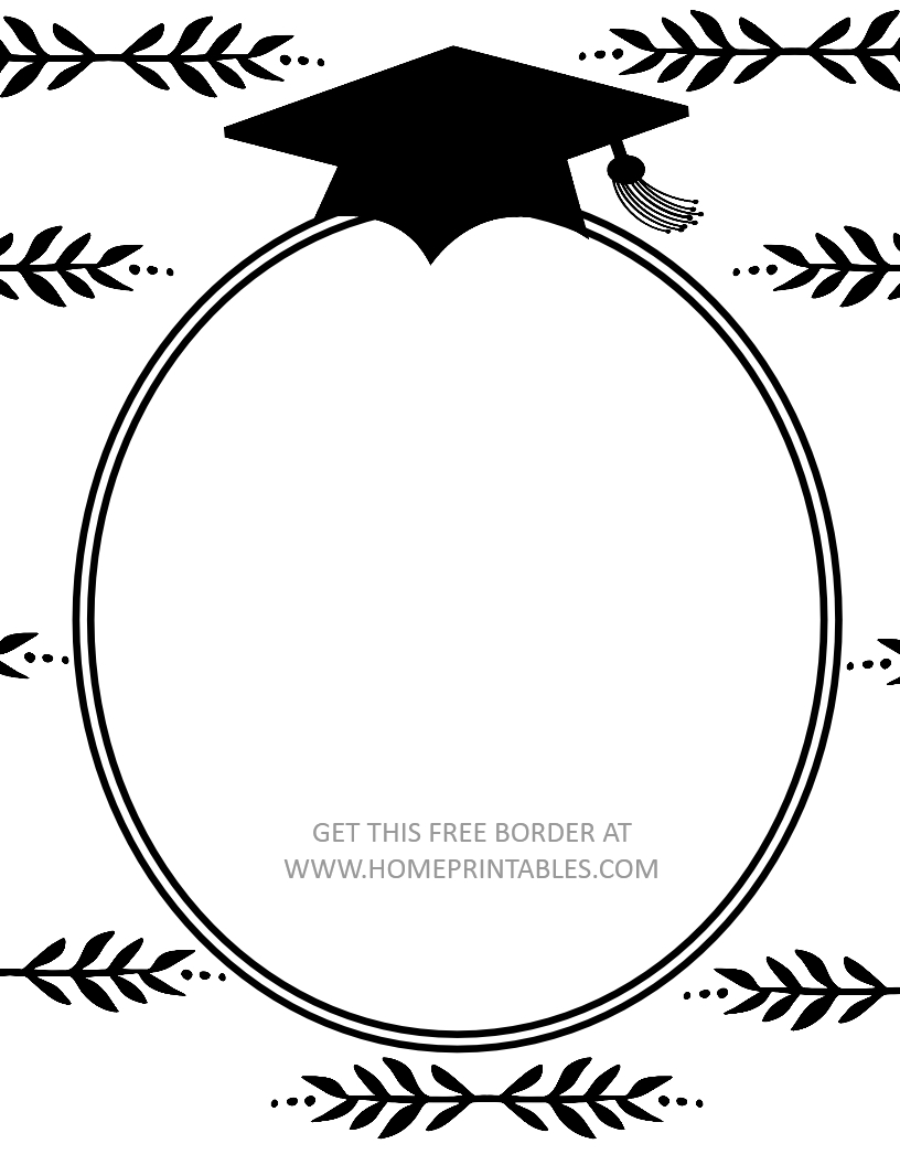 15 Free Graduation Borders {With 5 New Designs!} - Home Printables - Free Printable Graduation Paper