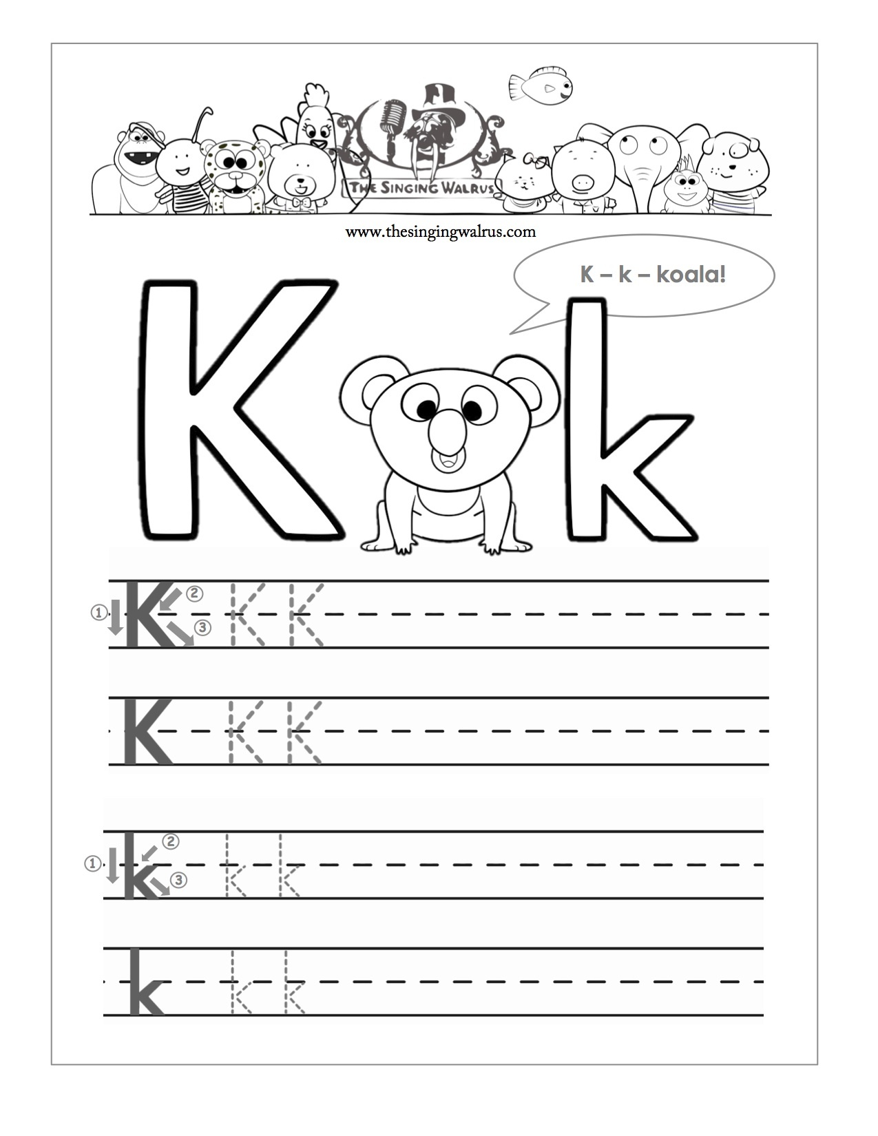 15 Learning The Letter K Worksheets | Kittybabylove - Free Printable Letter K Worksheets