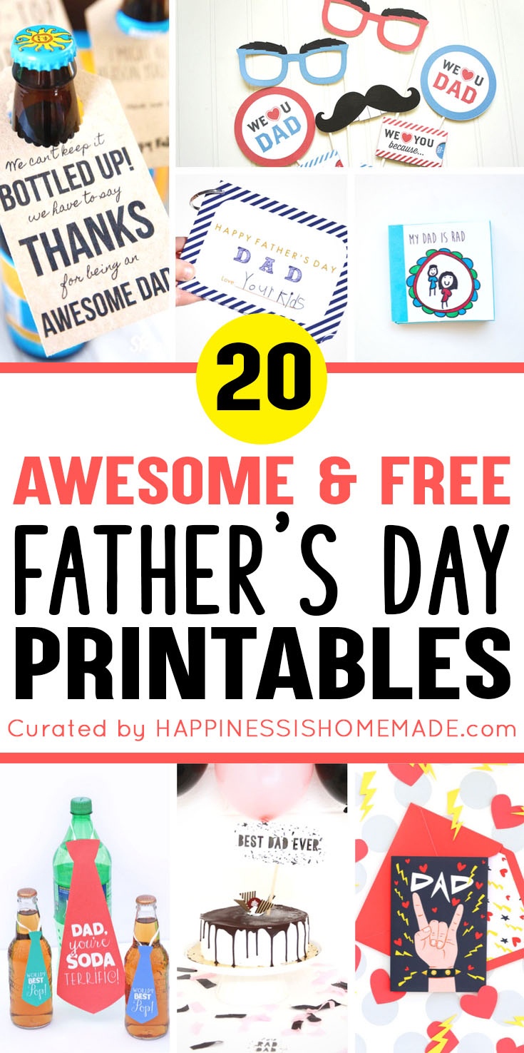 20+ Free Father&amp;#039;s Day Printables - Happiness Is Homemade - Free Printable Father&amp;#039;s Day Labels