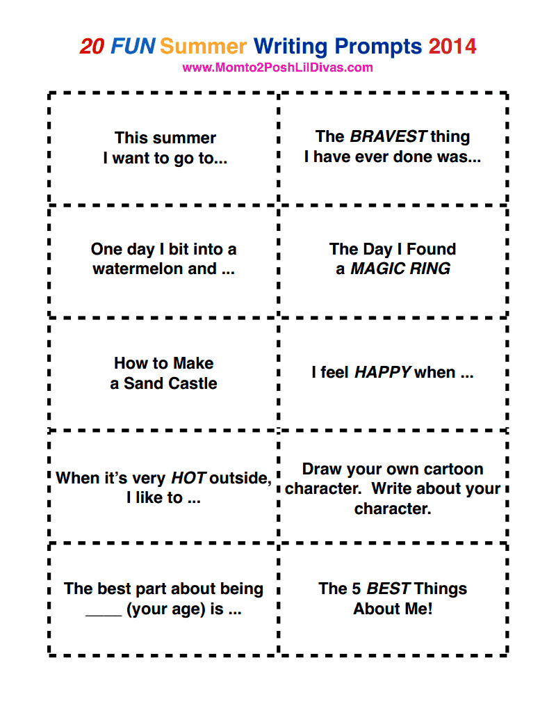 Free Printable Writing Prompts For Middle School Free Printable