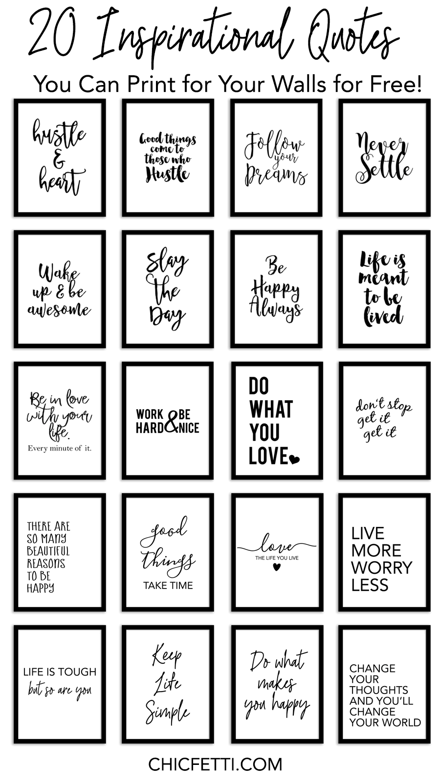 20 Inspirational Quotes You Can Print For Your Walls For Free - Free Printable Images