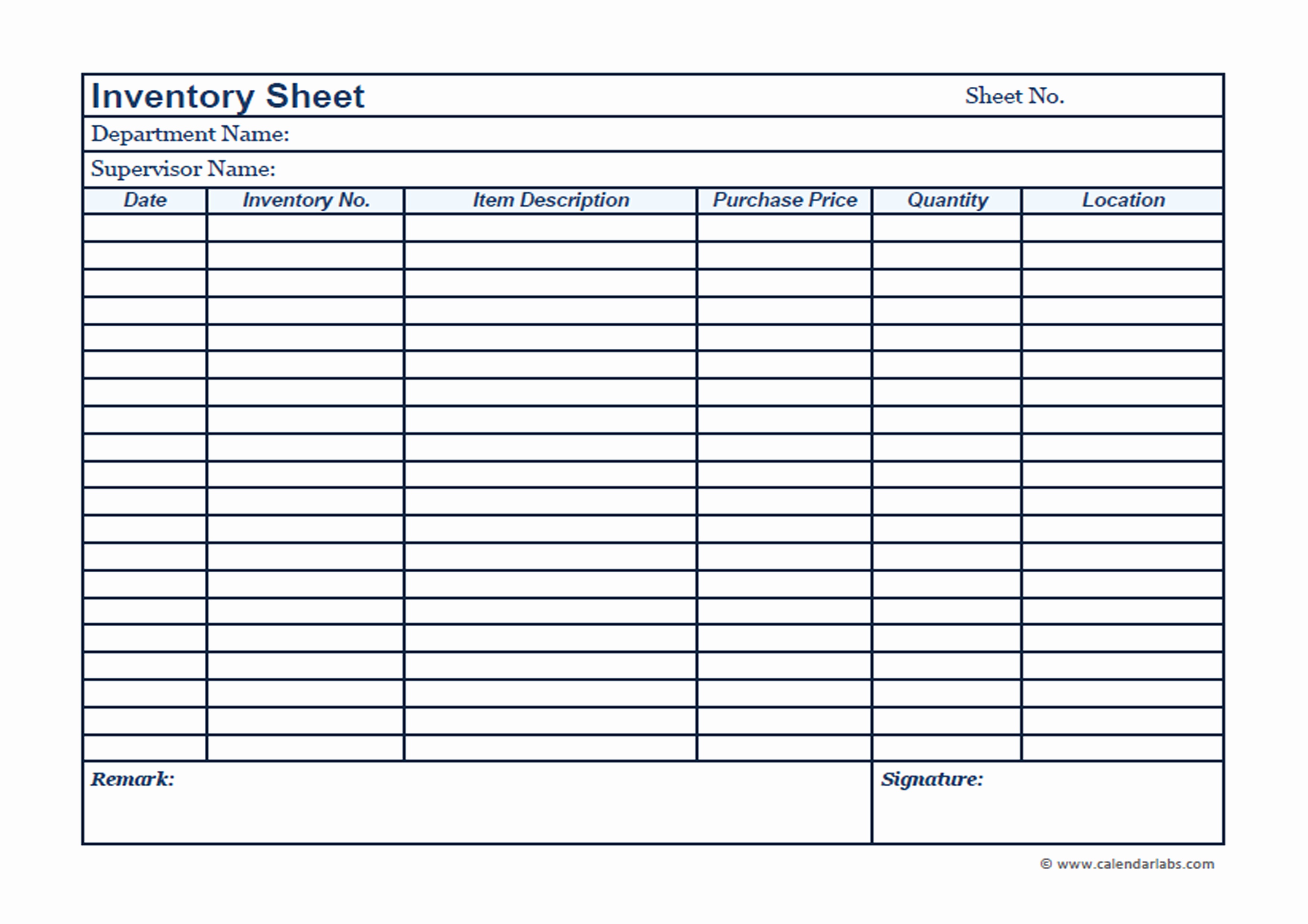 Home Inventory Excel Template Primadiki