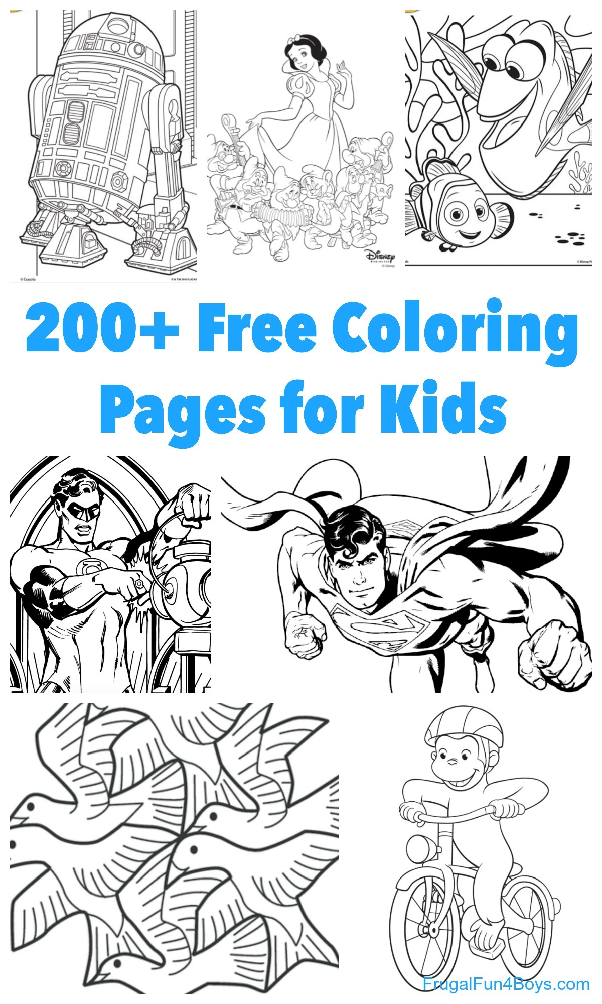 200+ Printable Coloring Pages For Kids - Frugal Fun For Boys And Girls - Free Printable Coloring Pages For 2 Year Olds