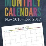 2017 Monthly Calendar Free Printables For Your Most Organized Year Yet   Free 2017 Printable