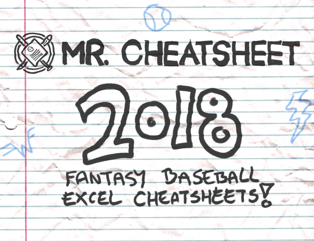 2018 Fantasy Baseball Excel Cheatsheets (Roto And Points Leagues - Fantasy Football Draft Sheets Printable Free