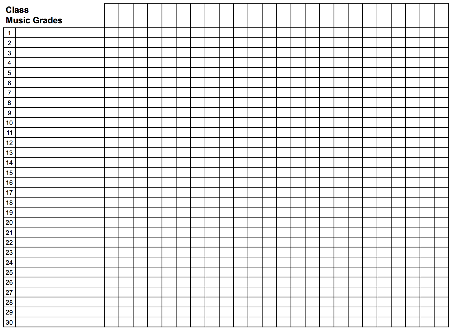 Free Printable Grade Sheet Free Printable