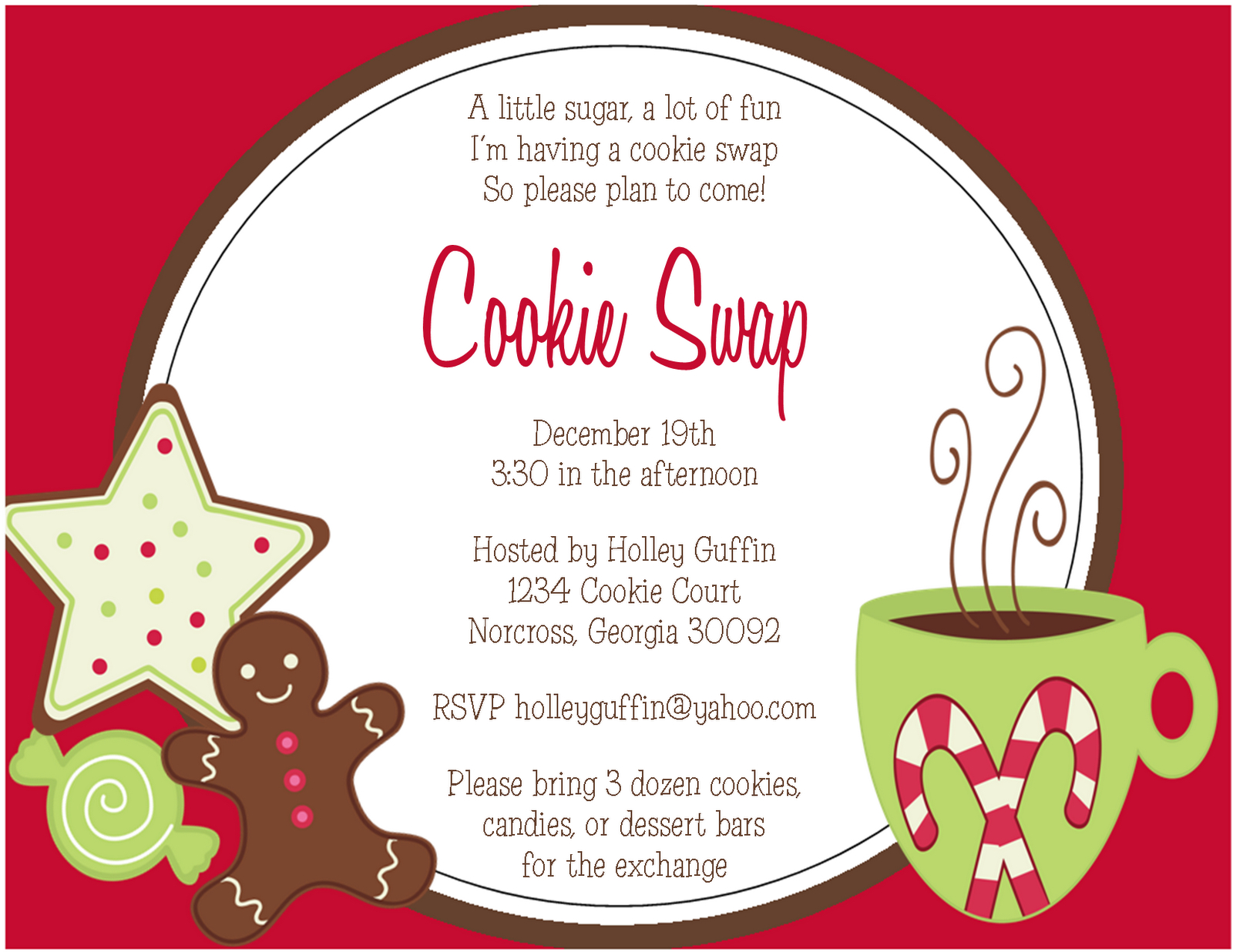 Free Christmas Cookie Exchange Printable Invitation Free Printable