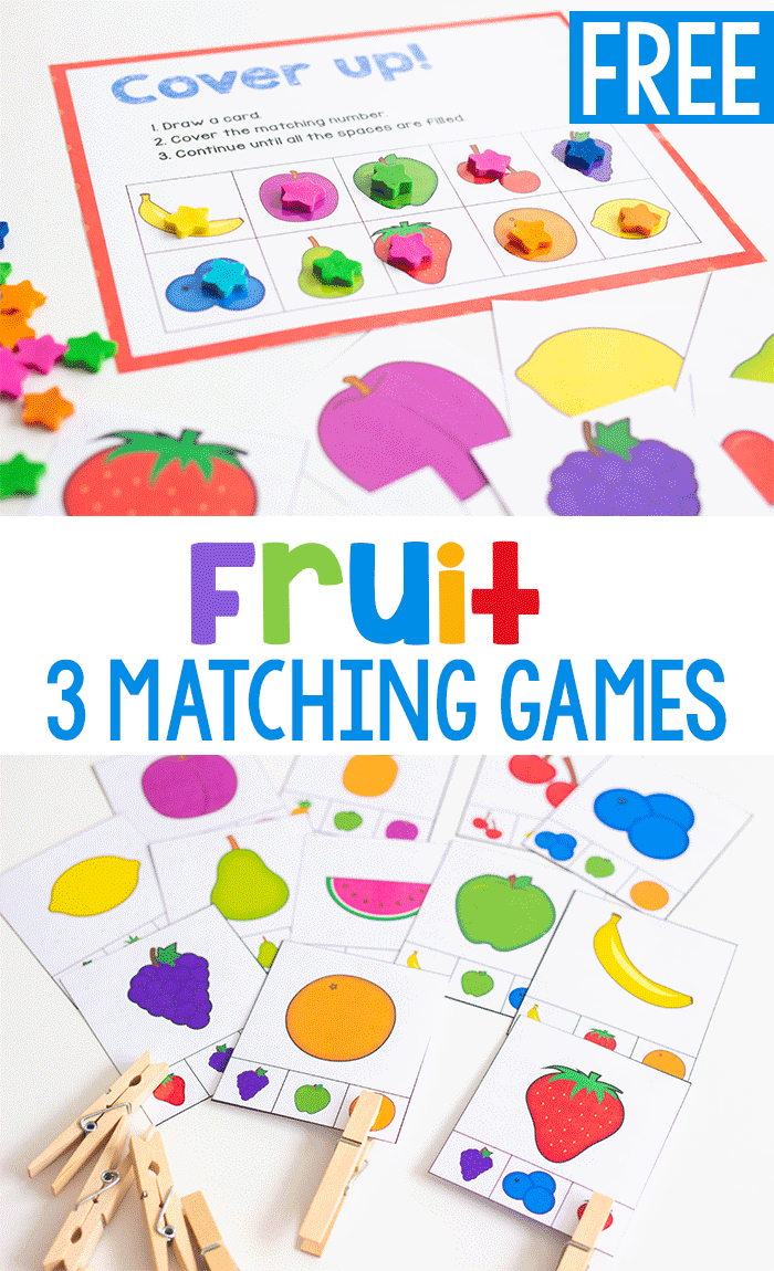 3 Free Printable Fruit Matching Games | Learning With Life Over C&amp;#039;s - Free Printable Matching Cards