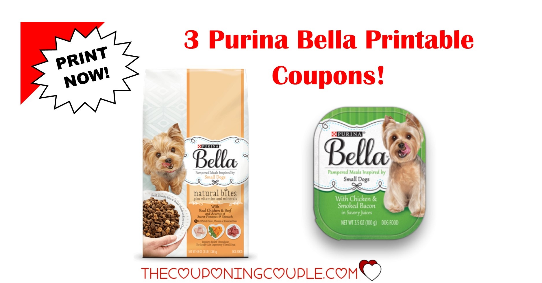 3 New Purina Bella Dog Food Printable Coupons ~ Print Now! - Free Printable Coupons For Food