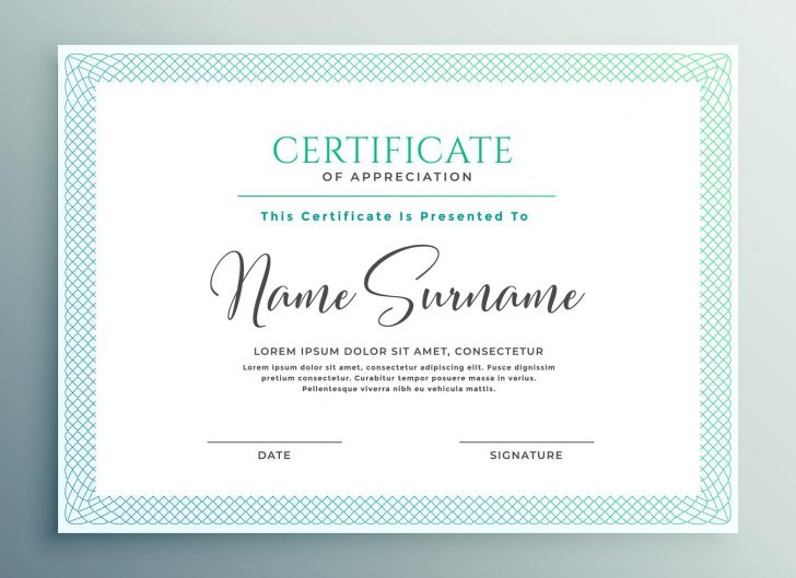 Commitment Certificate Free Printable
