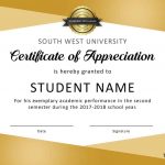 30 Free Certificate Of Appreciation Templates And Letters   Free Printable Certificates For Students