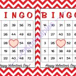30 Happy Valentines Day Bingo Cards  Okprintables On Zibbet   Free Printable Bingo Cards Random Numbers