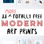 33 More Totally Free Modern Art Printables For Your Walls   Fox + Hazel   Free Printable Wall Art Prints