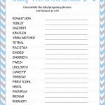 36 Adorable Baby Shower Word Scrambles | Kittybabylove   Unscramble Word Games Printable Free
