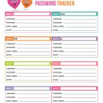 39 Best Password List Templates (Word, Excel & Pdf) ᐅ Template Lab   Free Printable Password Log