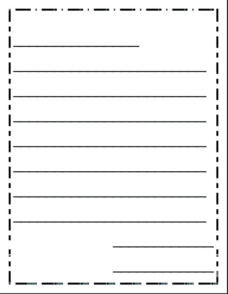 3rd Grade Lined Paper Printable