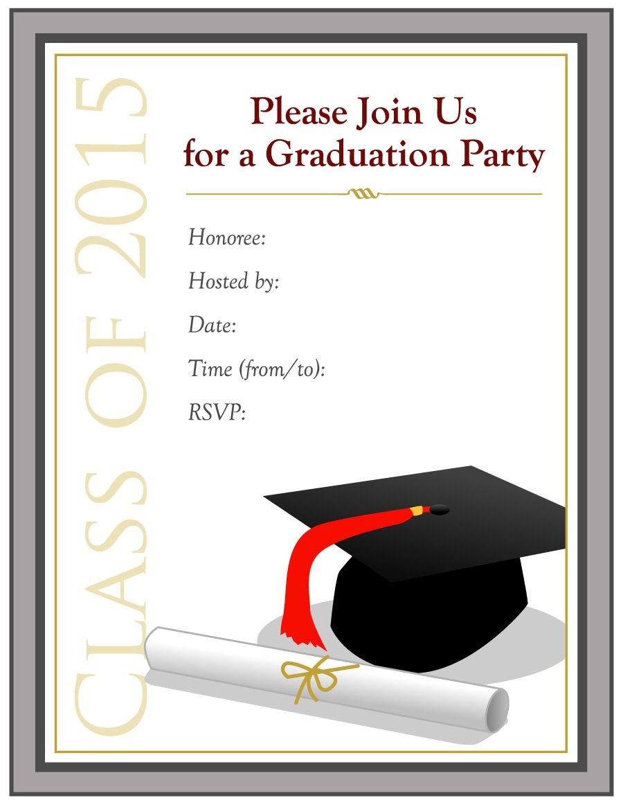 40+ Free Graduation Invitation Templates ᐅ Template Lab - Free Online Printable Graduation Invitation Maker