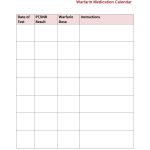 40 Great Medication Schedule Templates (+Medication Calendars)   Free Printable Medication List Template