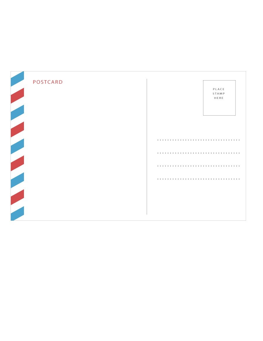 40+ Great Postcard Templates &amp;amp; Designs [Word + Pdf] ᐅ Template Lab - Free Printable Postcard Template