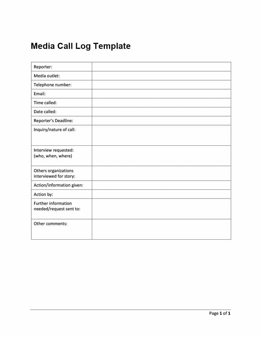 40+ Printable Call Log Templates In Microsoft Word And Excel - Free Printable Phone Message Template