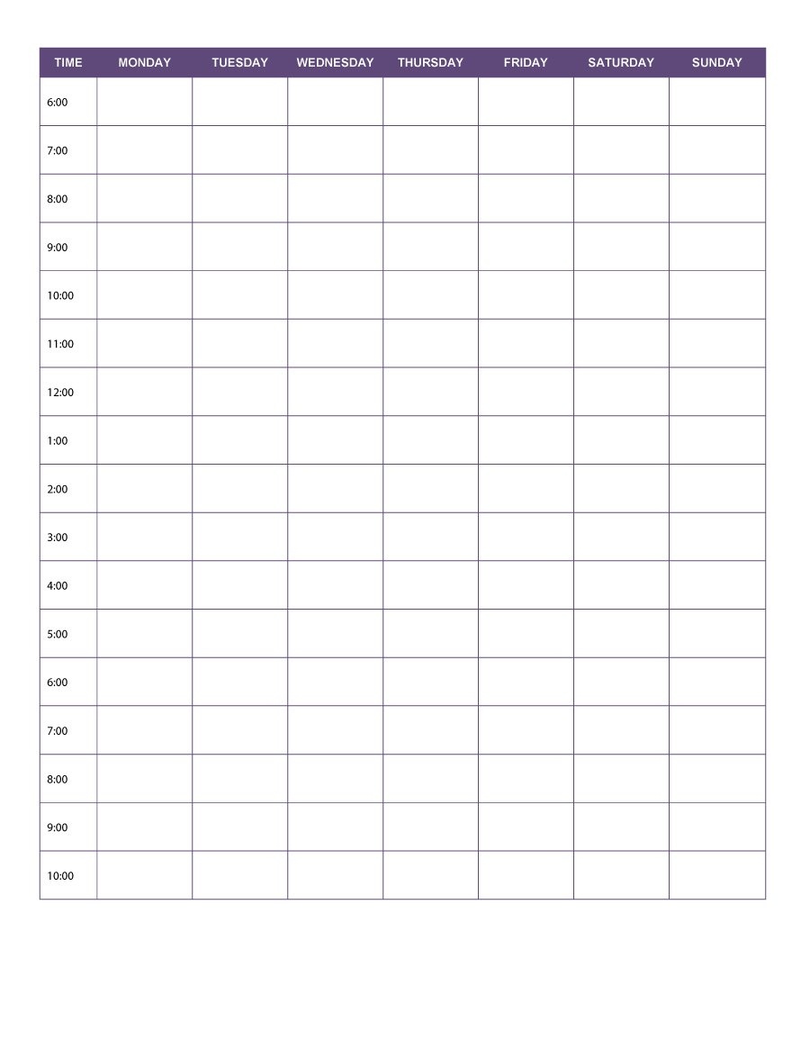 40+ Printable Daily Planner Templates (Free) ᐅ Template Lab - Free Printable Schedule