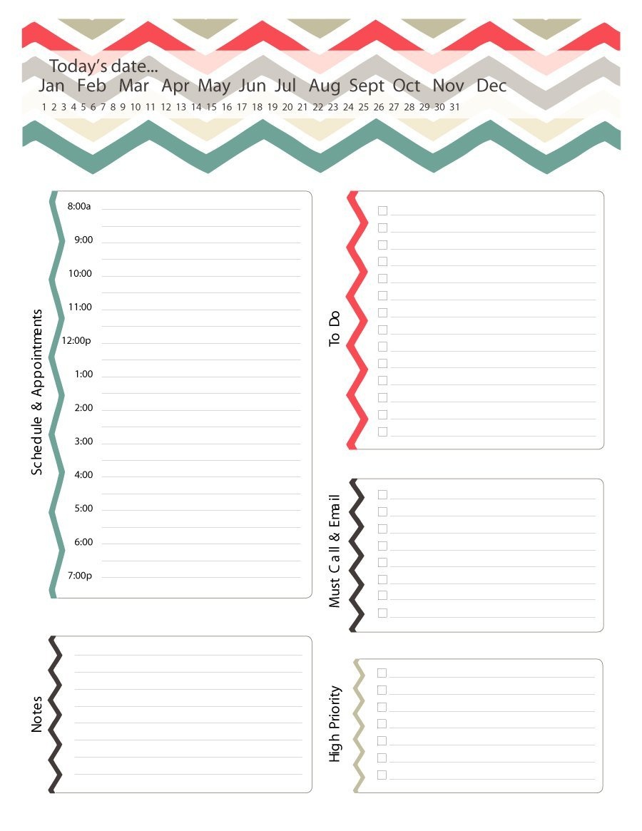 40+ Printable Daily Planner Templates (Free) ᐅ Template Lab - Free Printable Templates