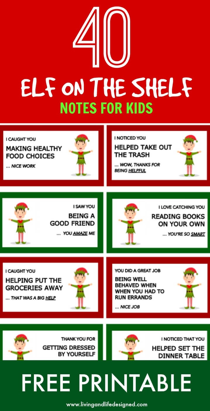 40 Printable Elf On The Shelf Notes For Kids - Free Printable Elf On The Shelf Notes