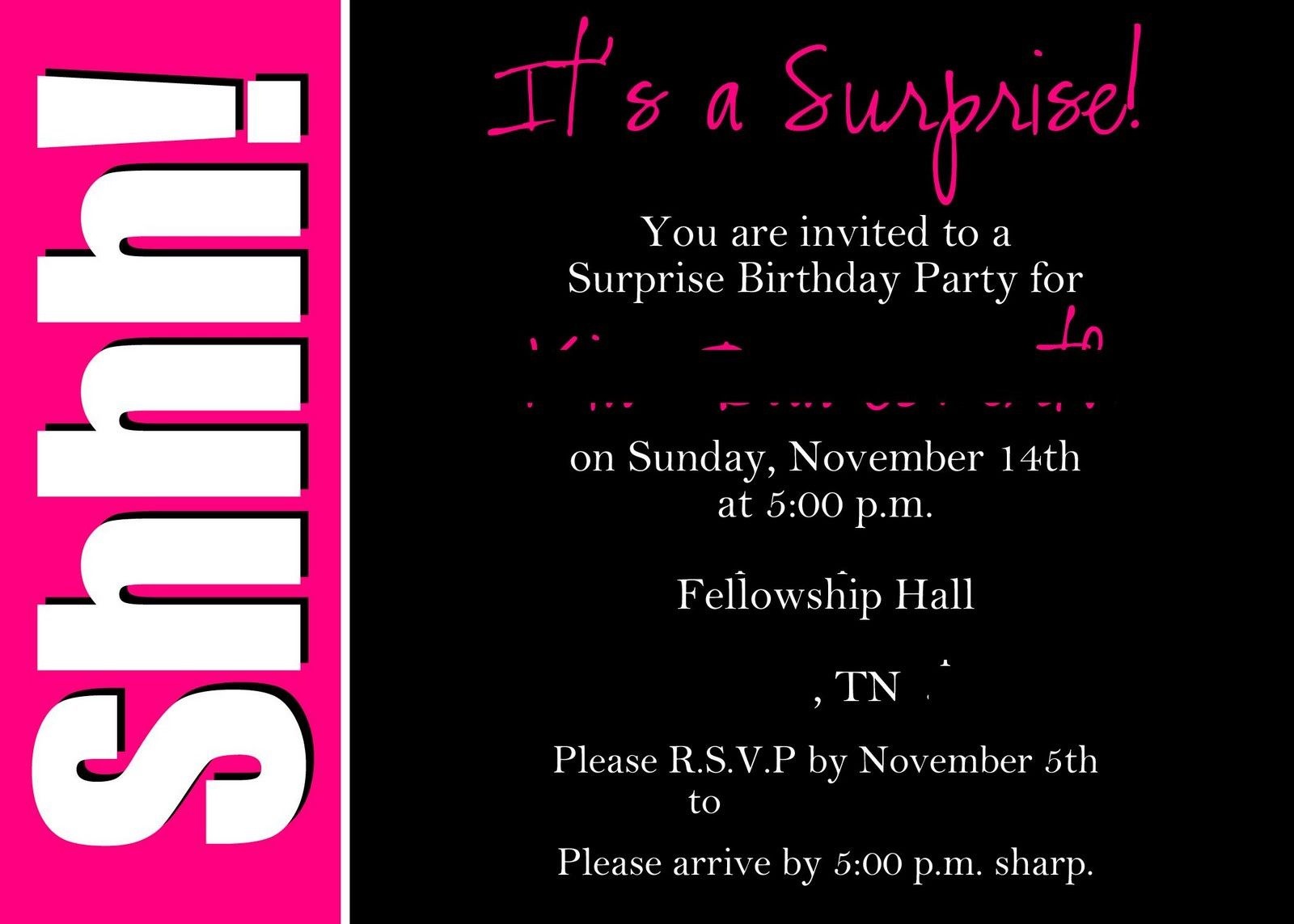 40Th Surprise Birthday Party Invitations | Free Printable Birthday - Free Printable Surprise 40Th Birthday Party Invitations