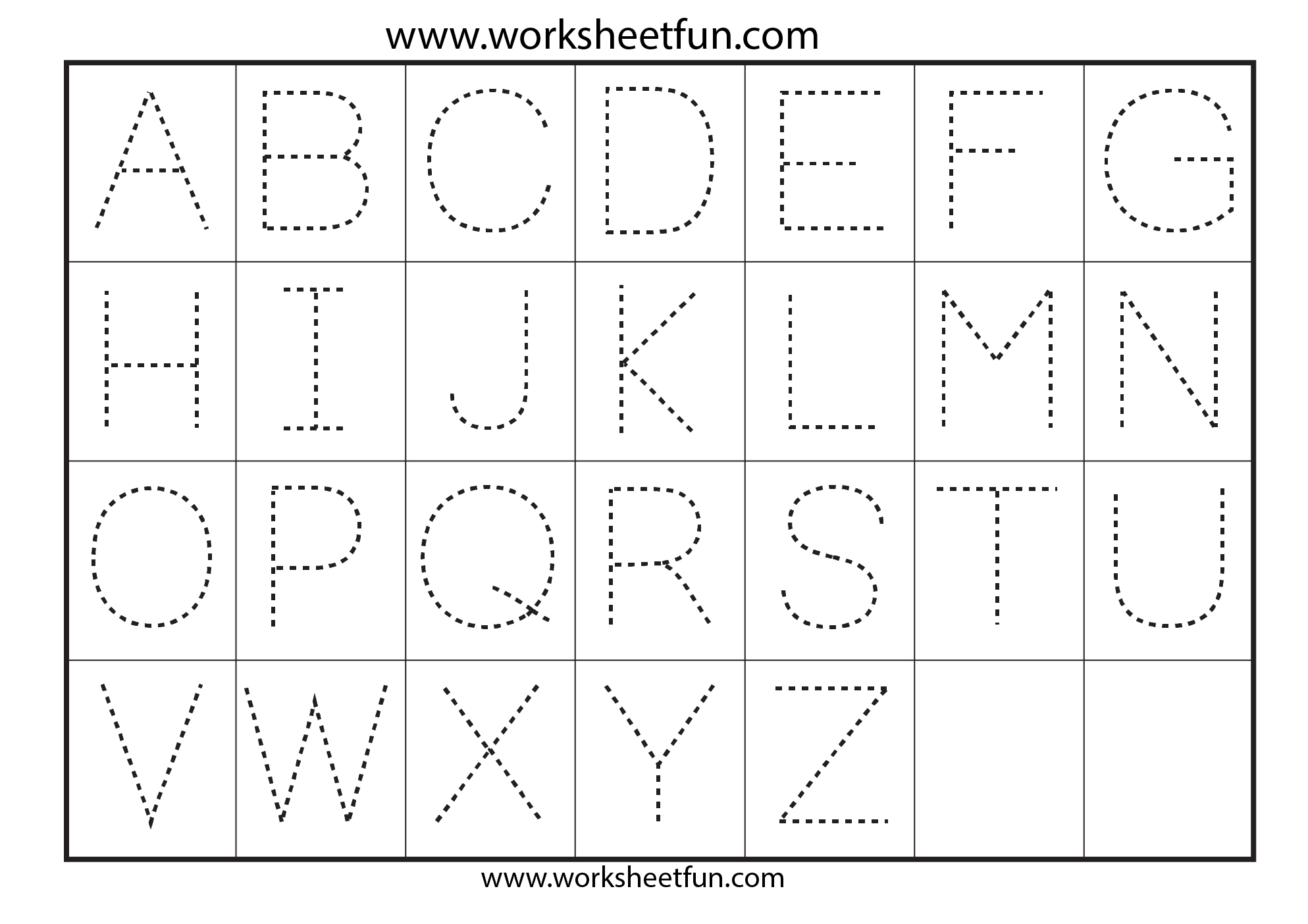 42 Educative Letter Tracing Worksheets | Kittybabylove - Free Printable Alphabet Tracing Worksheets