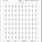 428 Addition Worksheets For You To Print Right Now   Free Printable Multiplication Worksheets 100 Problems