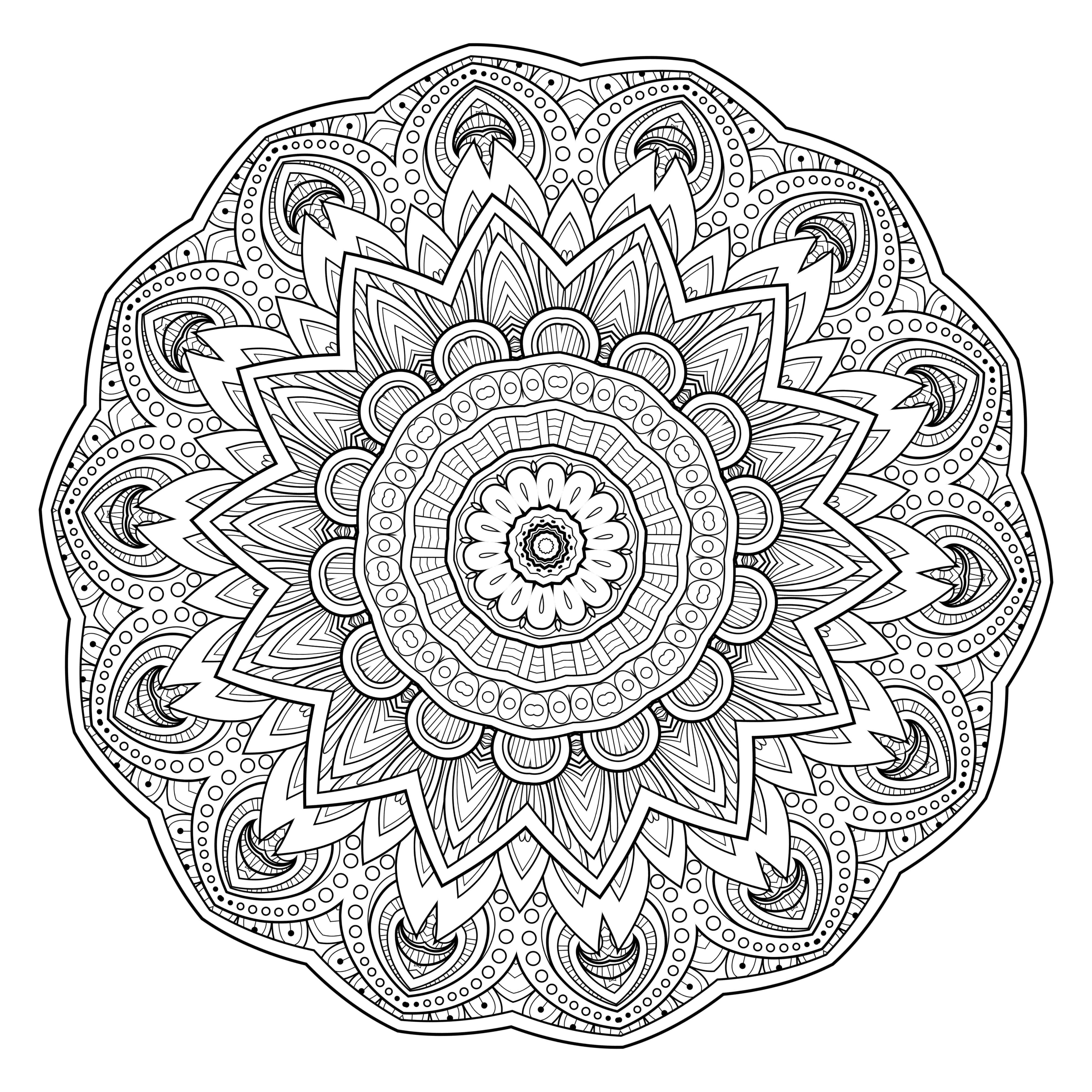 5 Free Printable Coloring Pages: Mandala Templates - Free Printable Mandalas