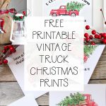 5 Free Vintage Truck Christmas Printables | The Happy Housie   Free Printable Vintage Christmas Pictures