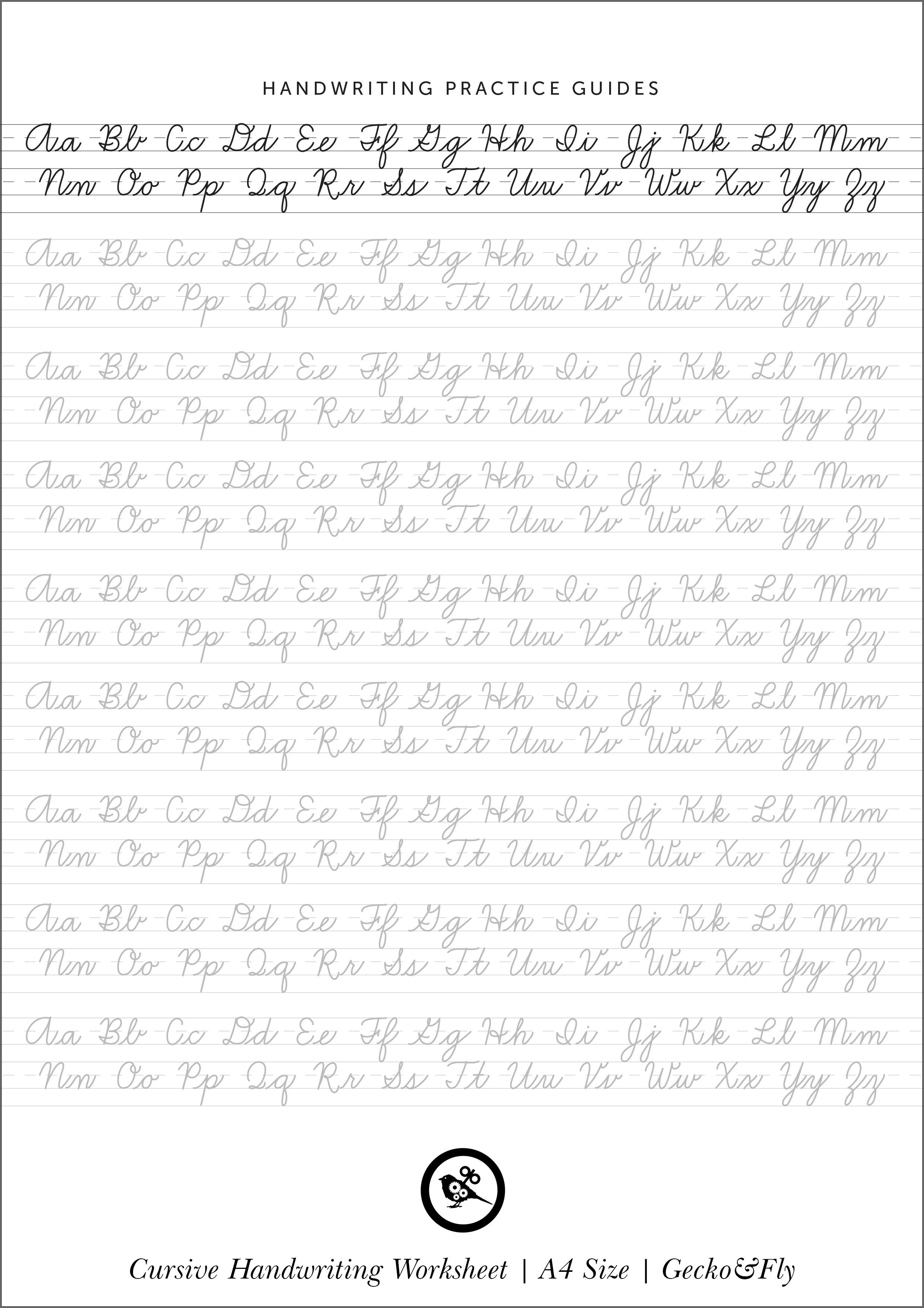 5 Printable Cursive Handwriting Worksheets For Beautiful Penmanship - Free Printable Cursive Practice