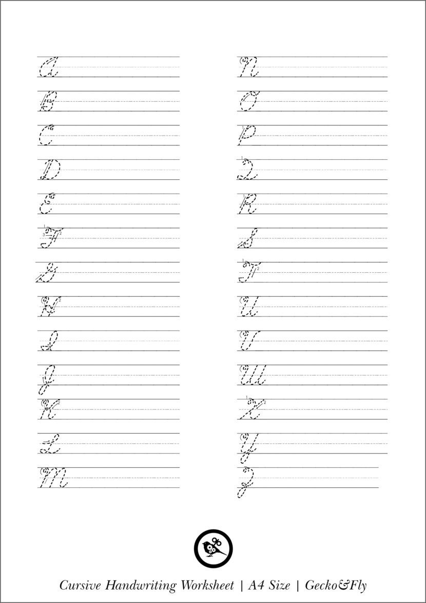 5 Printable Cursive Handwriting Worksheets For Beautiful Penmanship - Free Printable Handwriting Paper