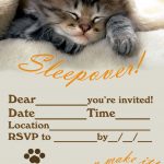 50 Beautiful Slumber Party Invitations | Kittybabylove   Free Printable Kitten Birthday Invitations