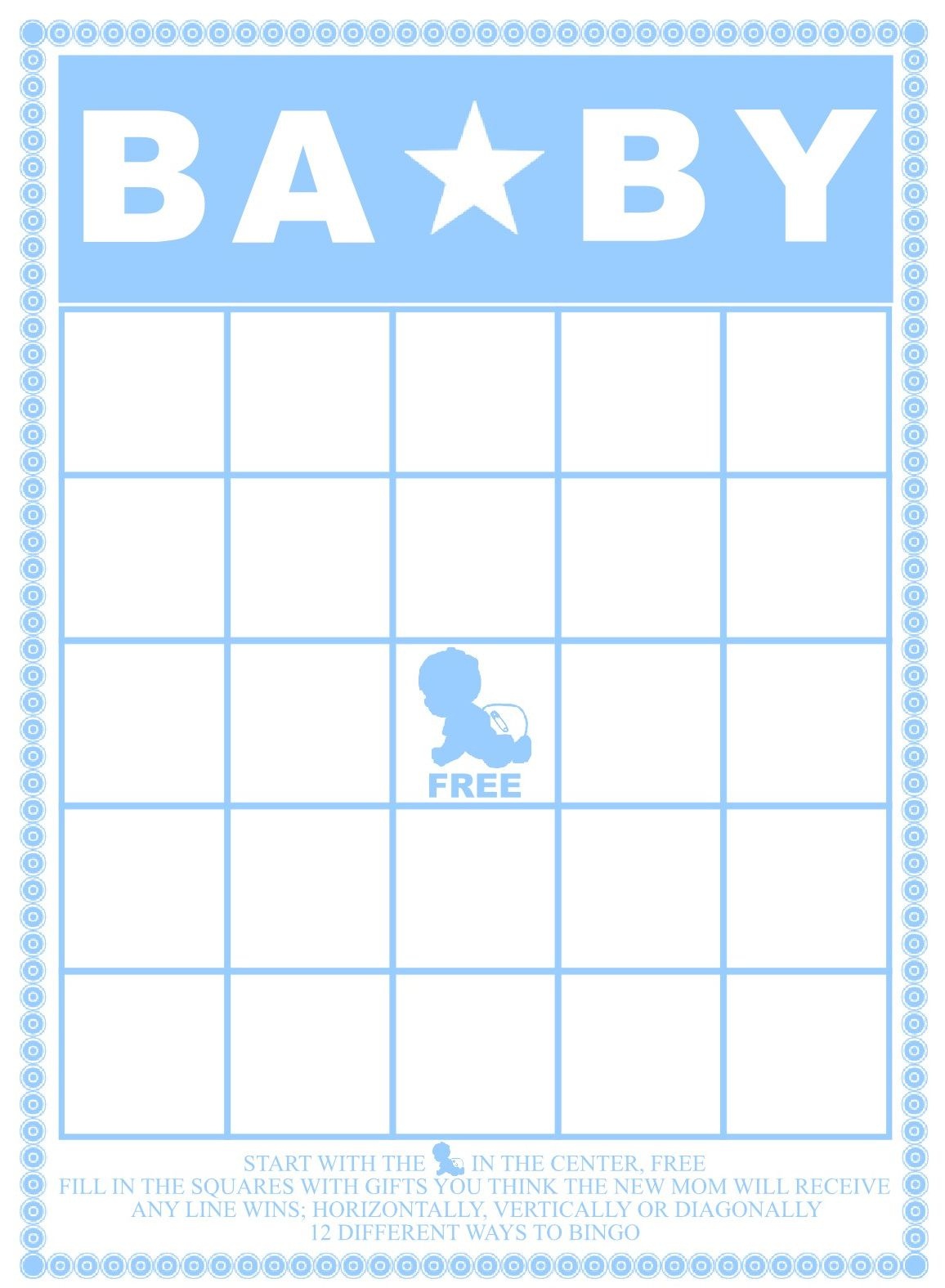 50 Free Printable Baby Bingo Cards (74+ Images In Collection) Page 1 - 50 Free Printable Baby Bingo Cards