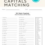 50 State Capitals | Social Studies | Worksheets, English Worksheets   Free Printable States And Capitals Worksheets