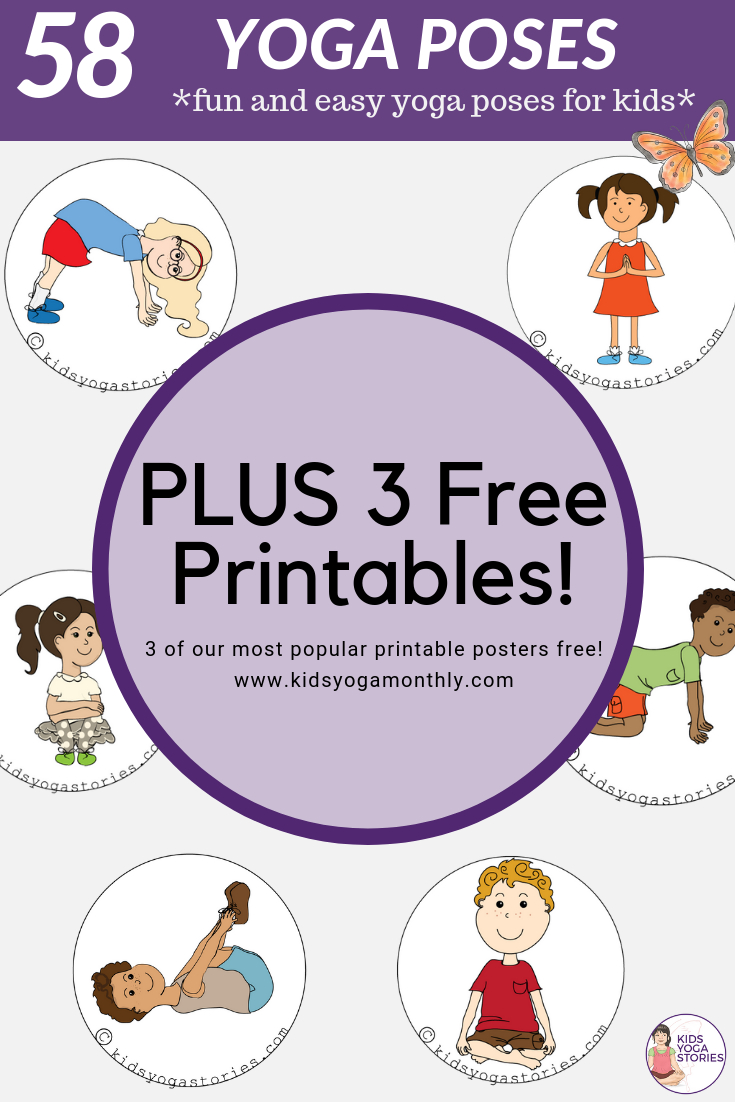 58 Fun And Easy Yoga Poses For Kids (Printable Posters) | Classroom - Free Printable Preschool Posters
