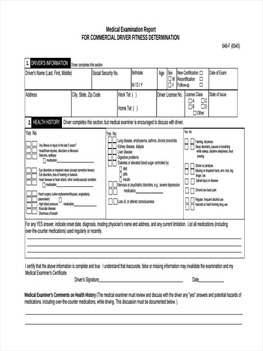 Free Printable Physical Exam Forms Free Printable