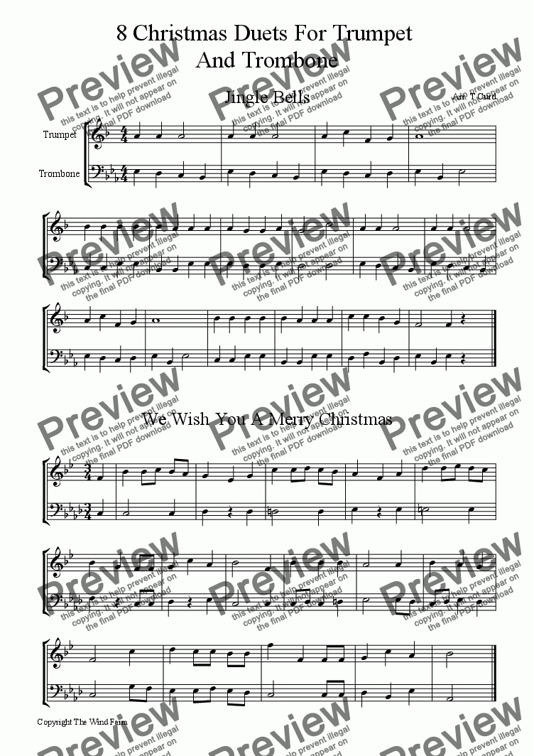 Trombone Christmas Sheet Music Free Printable Free Printable