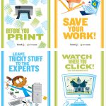8 Must Have Classroom Posters For Technology Best Practices   Free Printable Computer Lab Posters