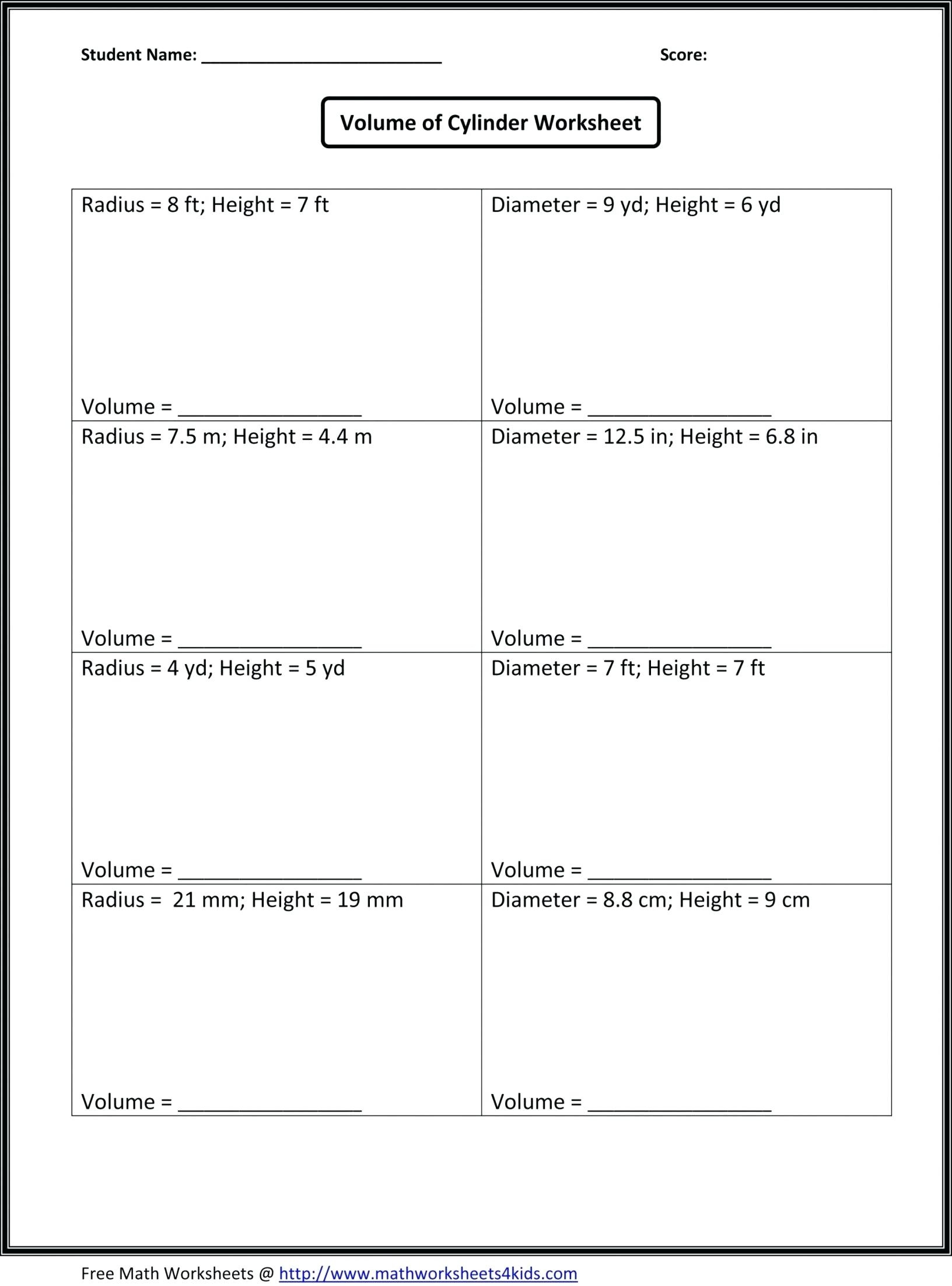 8Th Grade Math Problems With Answers Grade Math Worksheet Worksheets - 7Th Grade Math Worksheets Free Printable With Answers