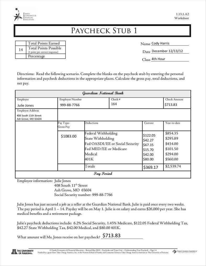 Free Printable Blank Check Stubs Free Printable