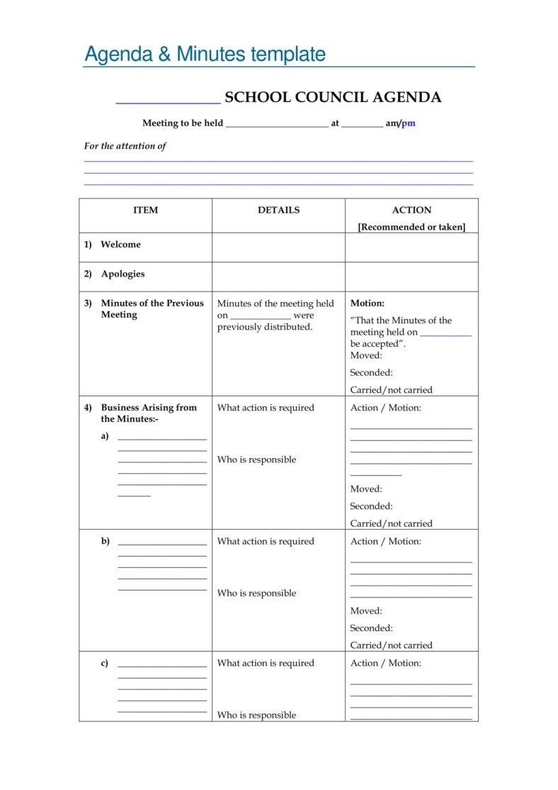 9+ Meeting Minutes Format Templates In Pdf | Free &amp;amp; Premium Templates - Meeting Minutes Template Free Printable