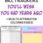 9 Printable Bill Payment Checklists And Bill Trackers   The Artisan Life   Free Printable Bill Tracker