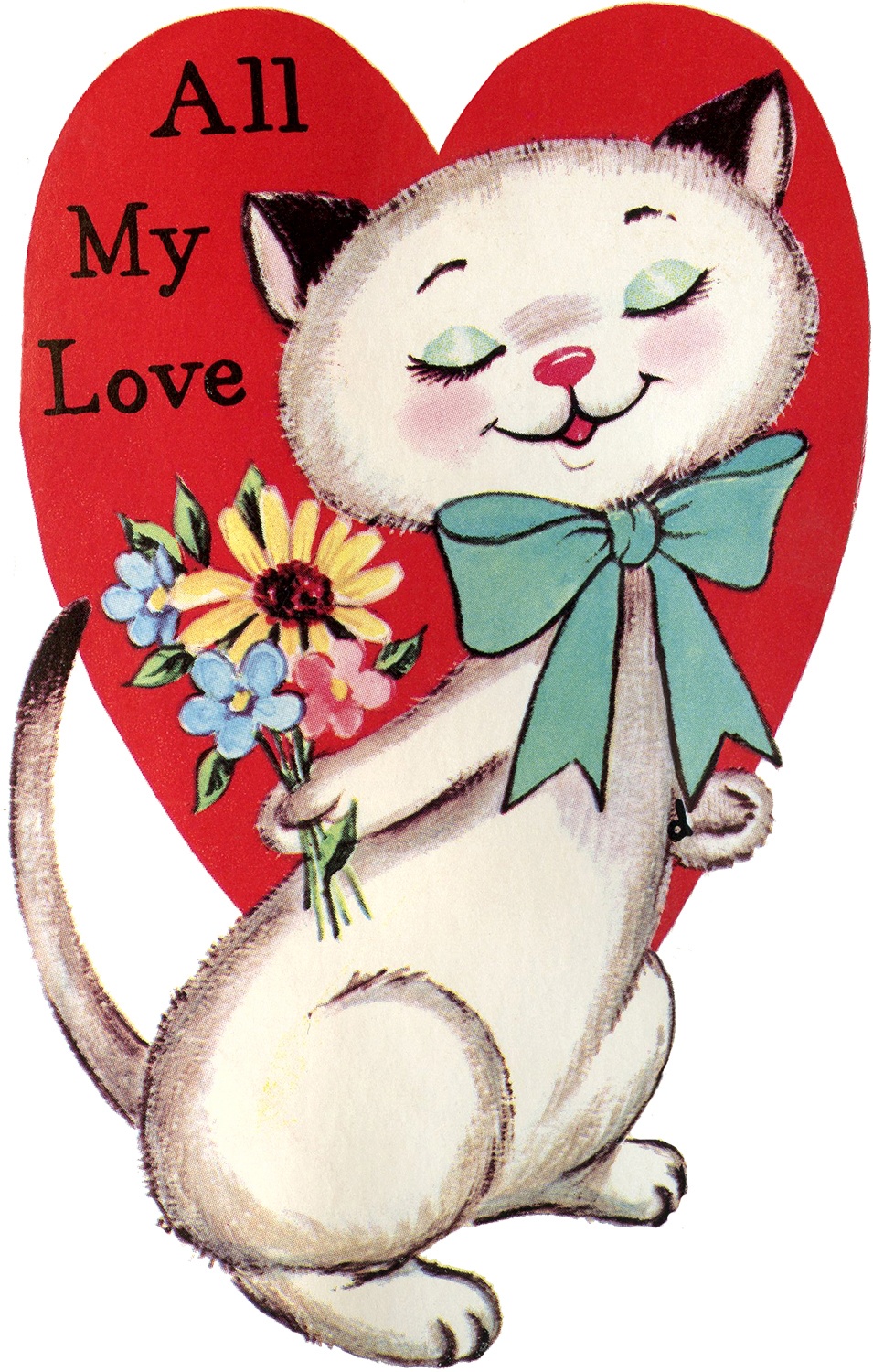 9 Retro Valentines With Animals! - The Graphics Fairy - Free Printable Vintage Valentine Pictures