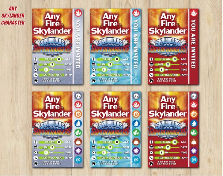 Free Printable Skylander Invitations