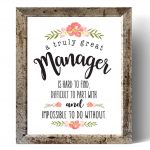 A Truly Amazing Manager Is Hard To Find & Impossible To Do | Etsy   Boss Day Cards Free Printable