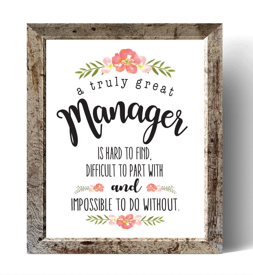 A Truly Amazing Manager Is Hard To Find &amp;amp; Impossible To Do | Etsy - Boss Day Cards Free Printable